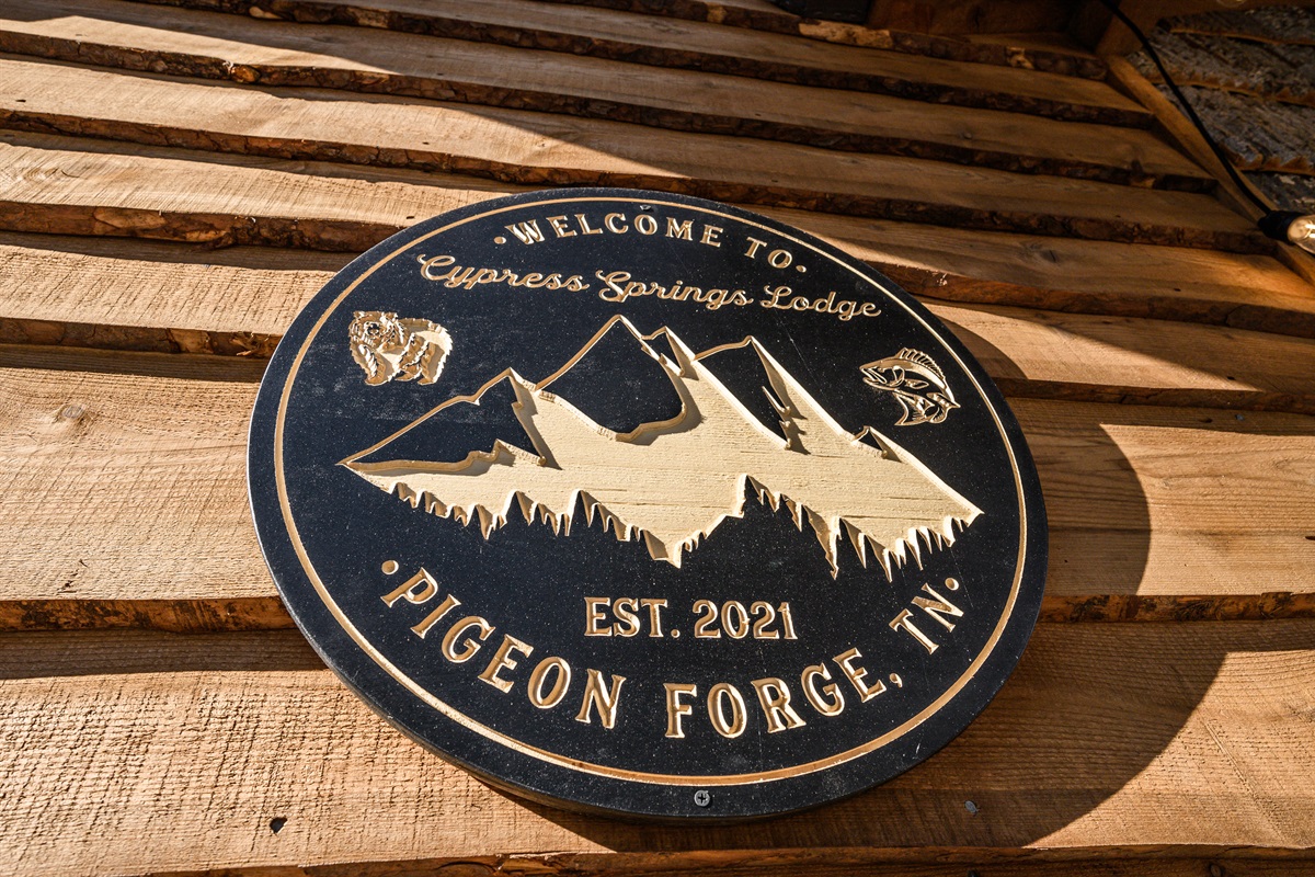 Cypress cabin sign