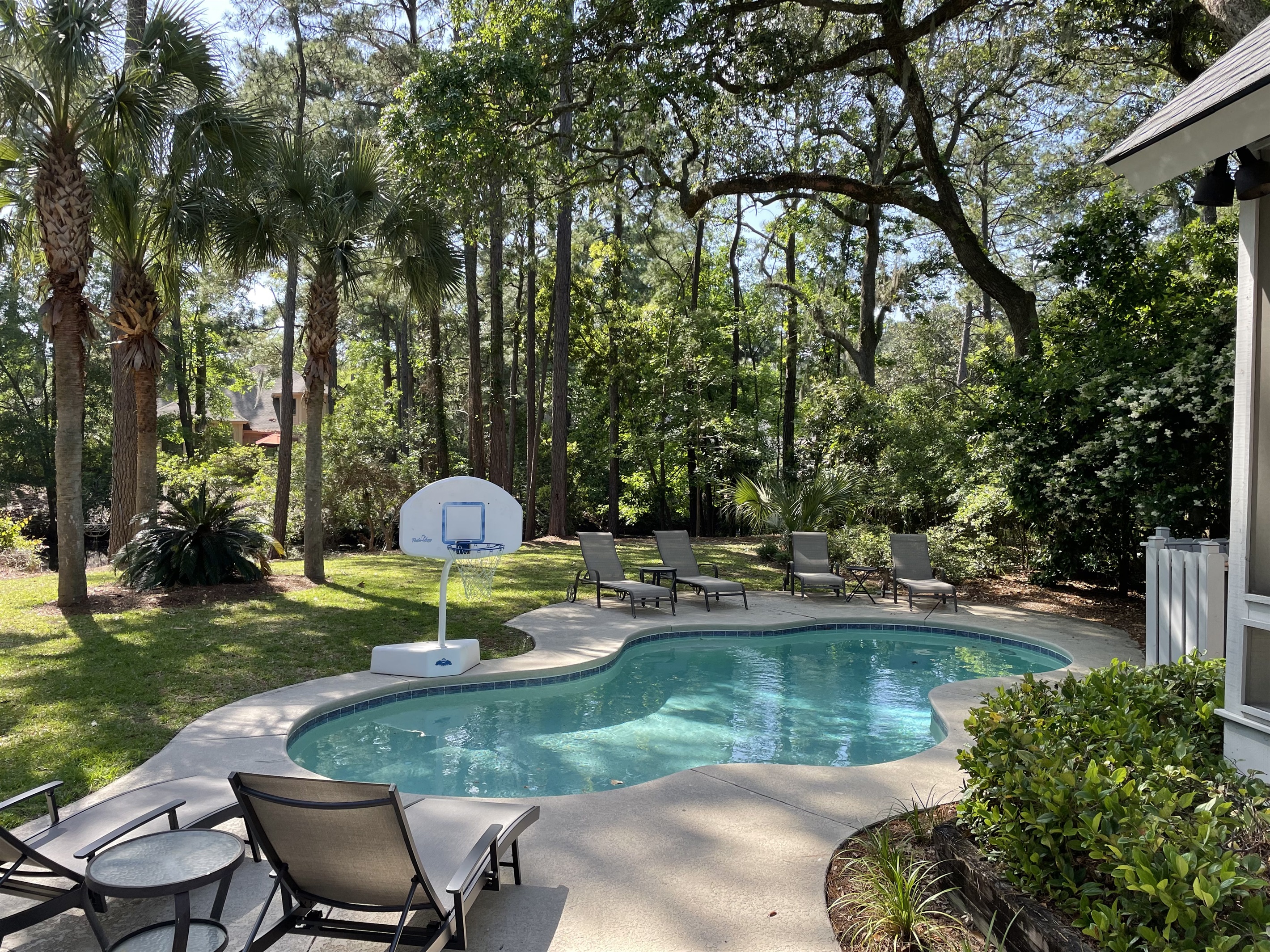 Basketball goal for summer fun
