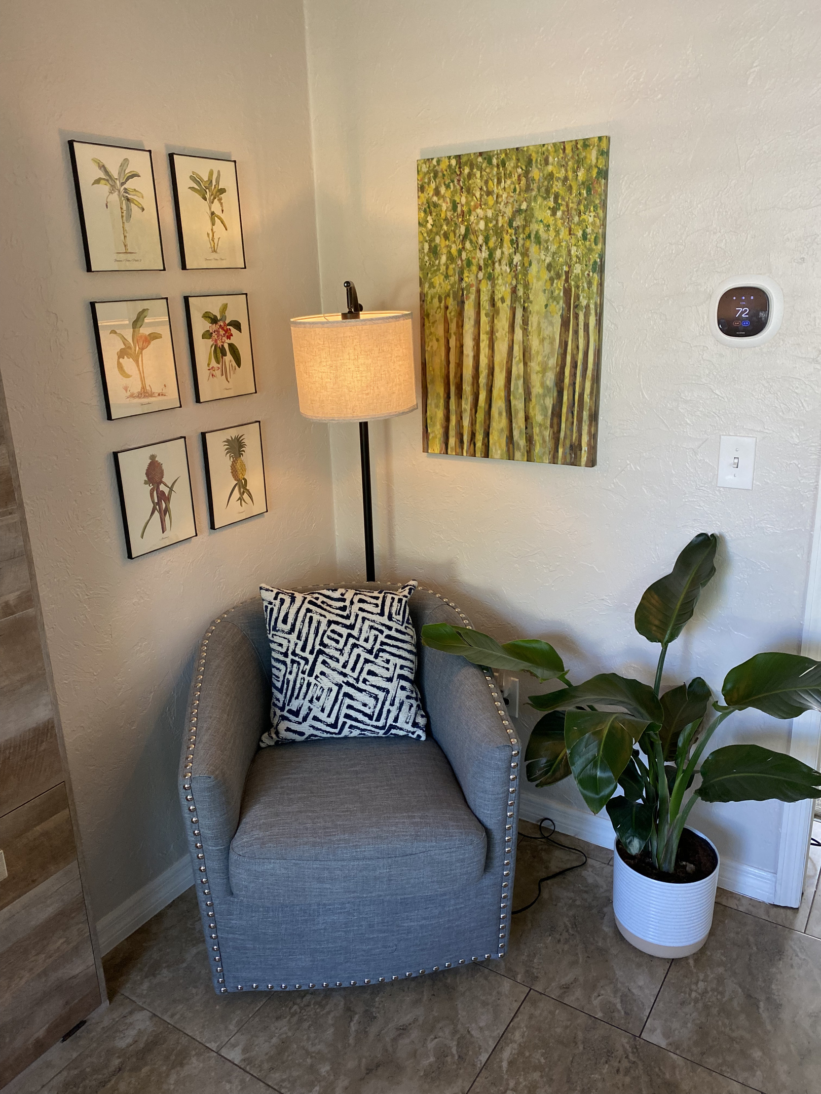 Reading chair in the living room