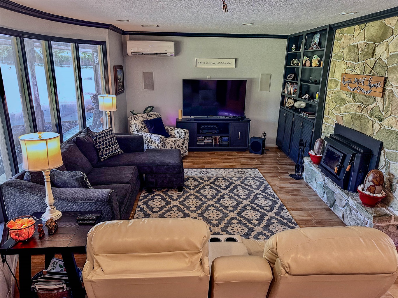 Living Room with Fire Place/Stove