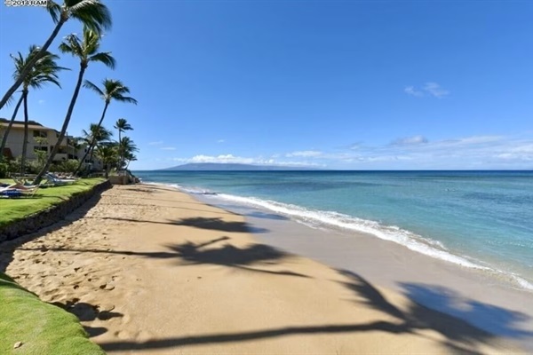 Warm private sandy beach