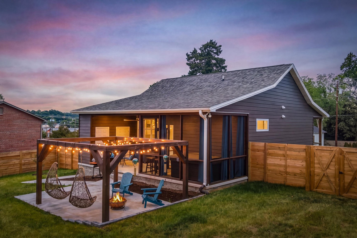 The home's thoughtful design combines modern comfort with peaceful country charm.