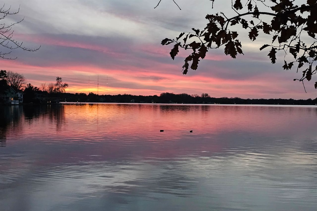 Beautiful Winona Lake at sunset