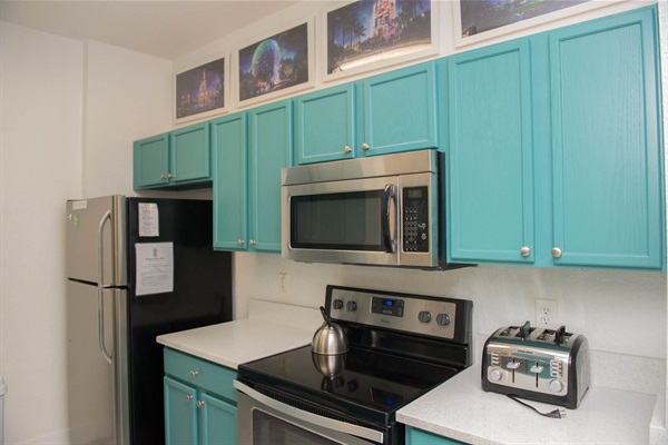 Fully stocked kitchen
