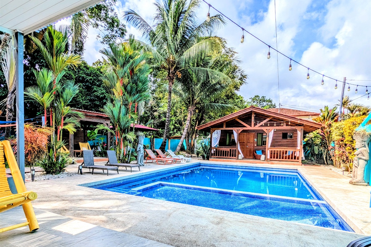 Pool View From Patio of Cabina Plumeria