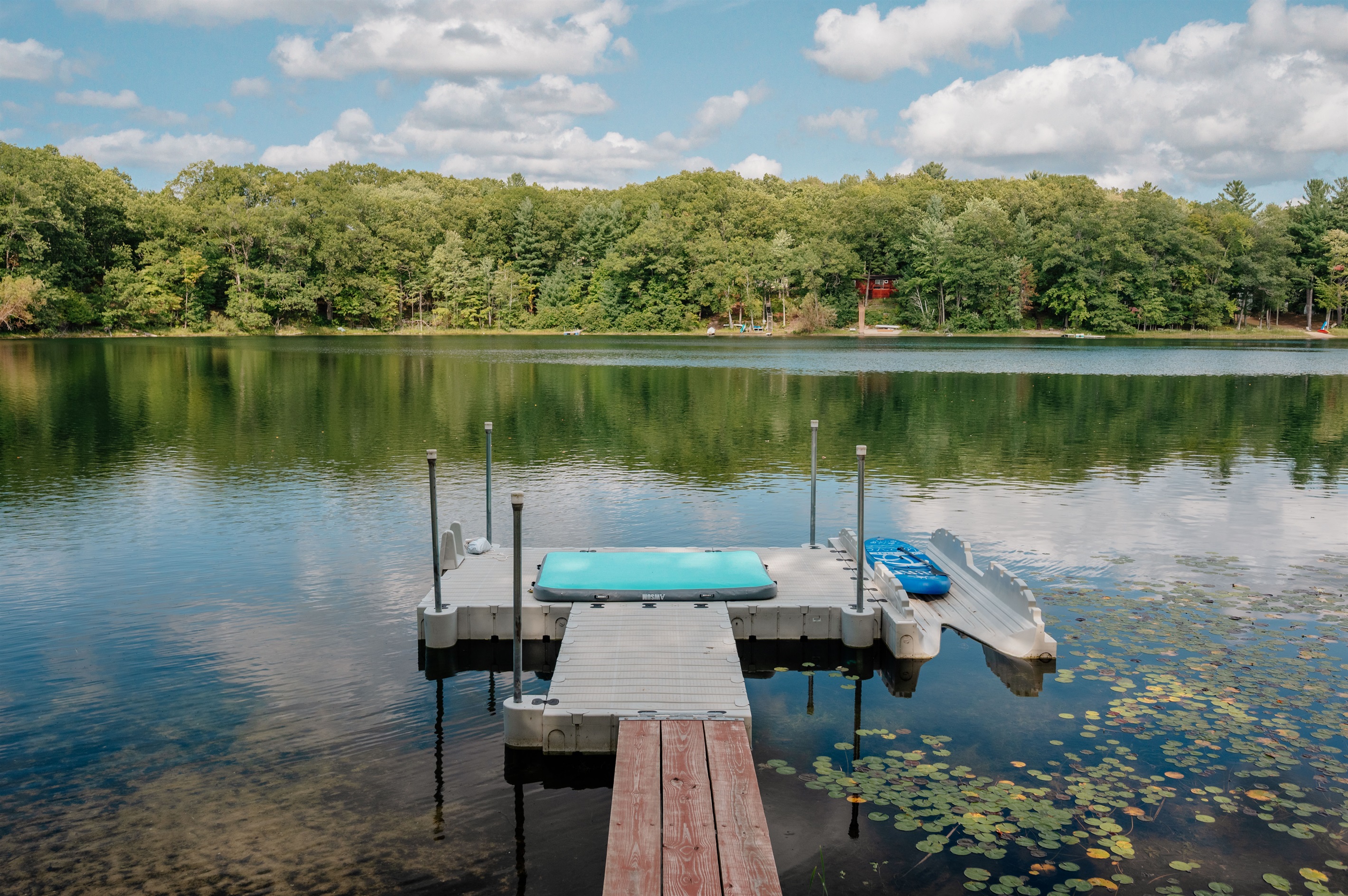 paddle boat and calm waters