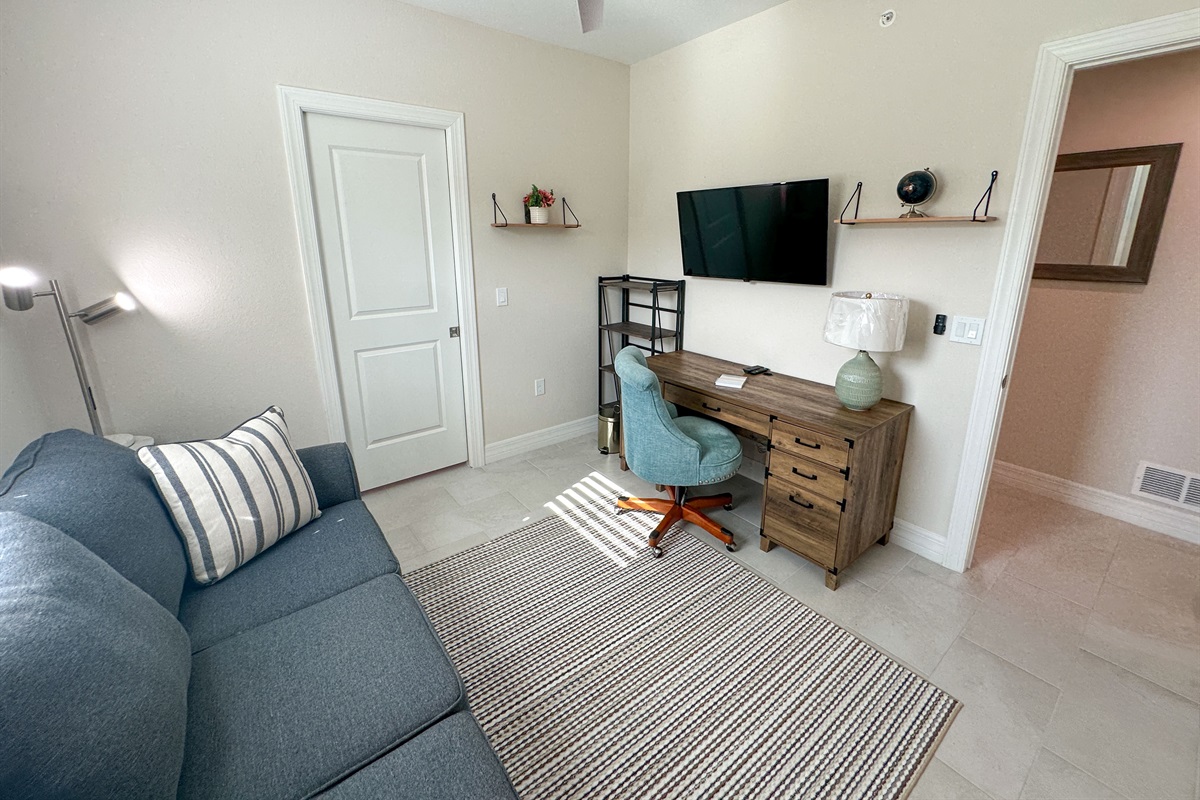 Den with Ample Work Space