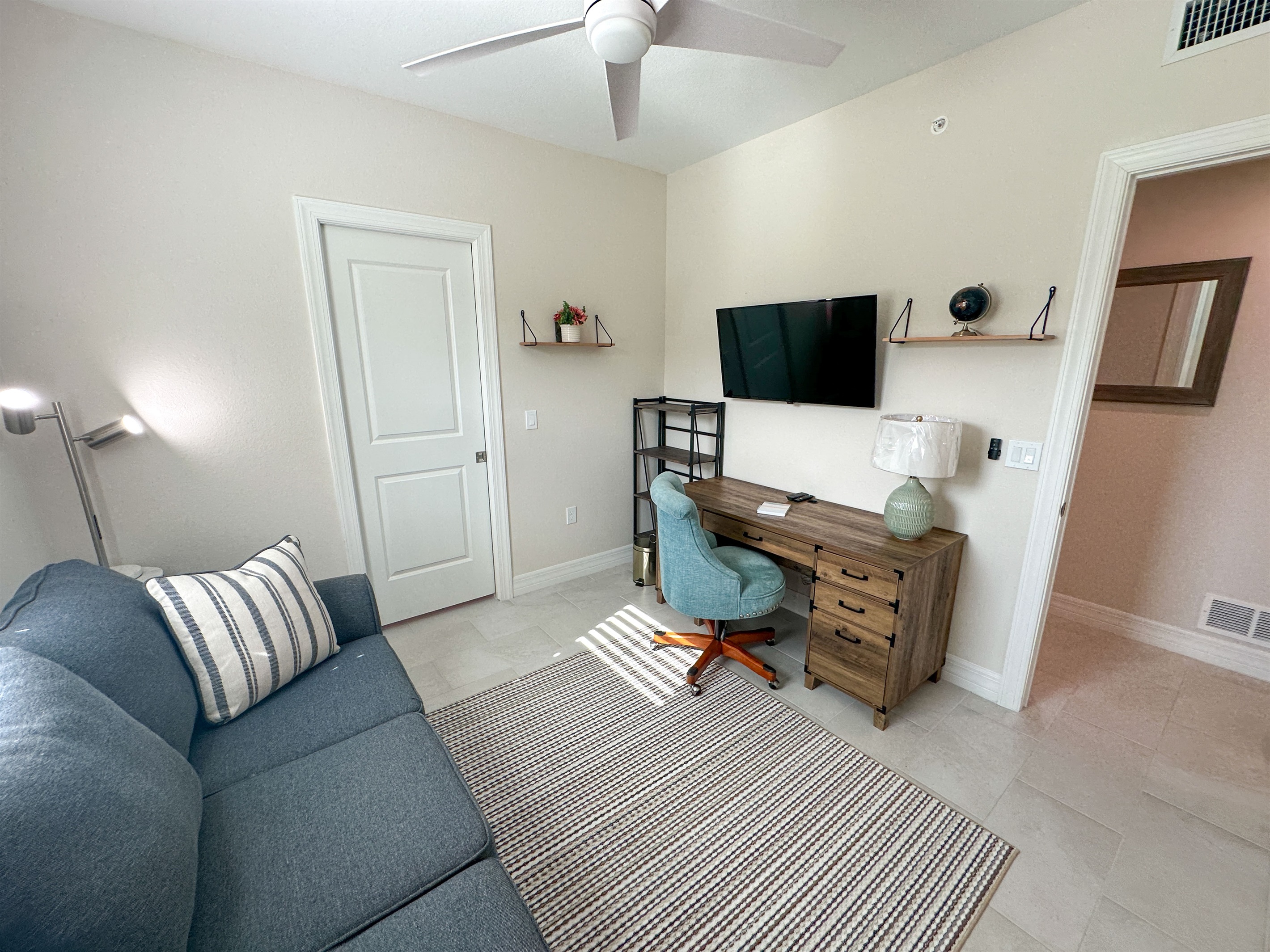 Den with Ample Work Space