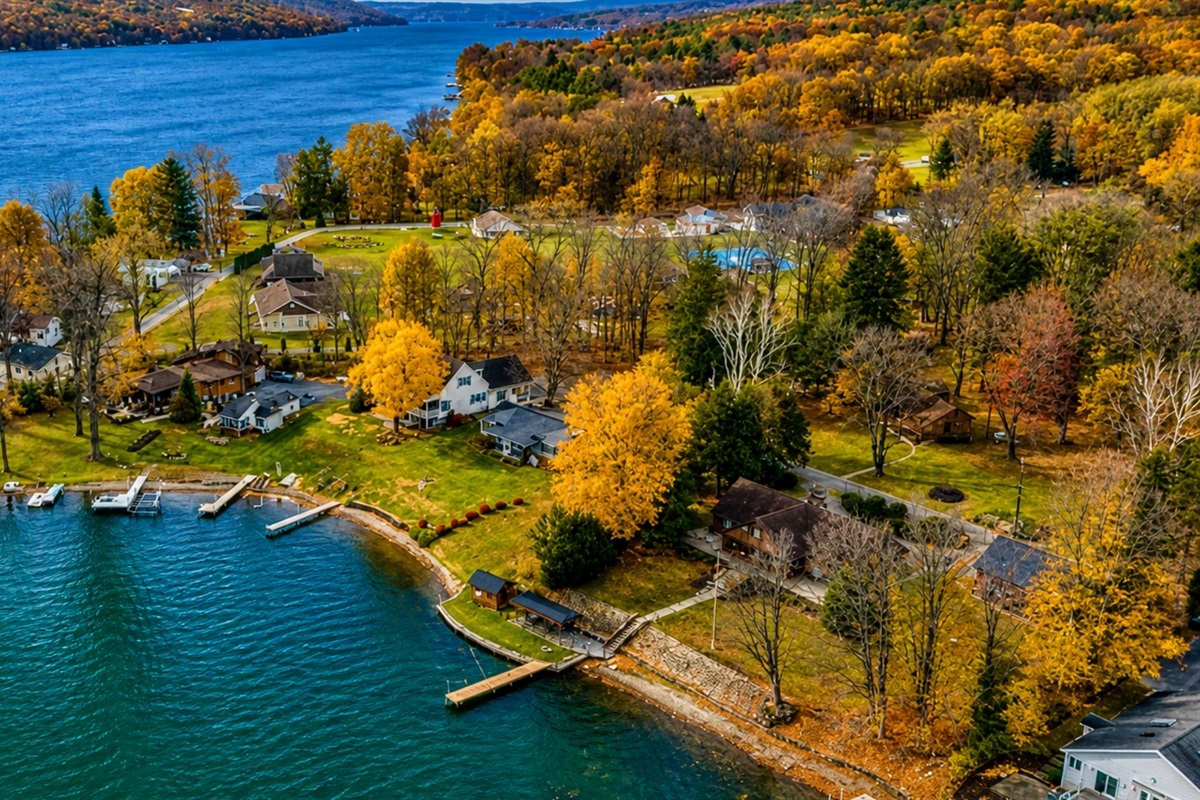 Aerial view of both house