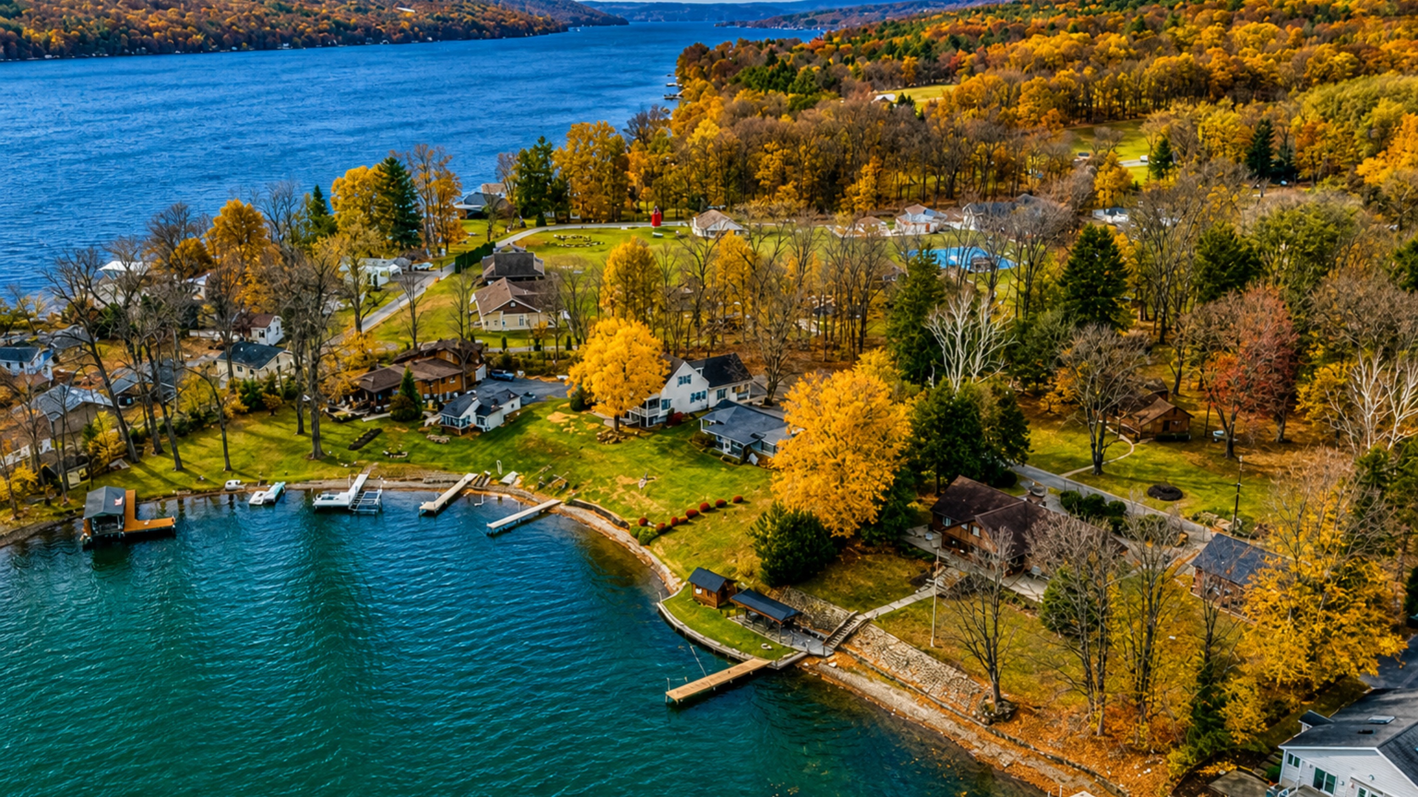 Aerial view of both house