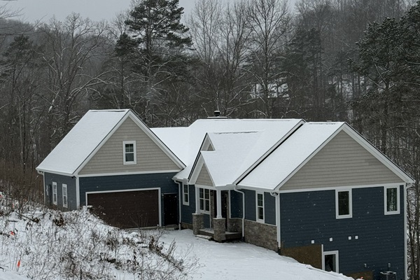 Driveway view, construction update 1/31/26.