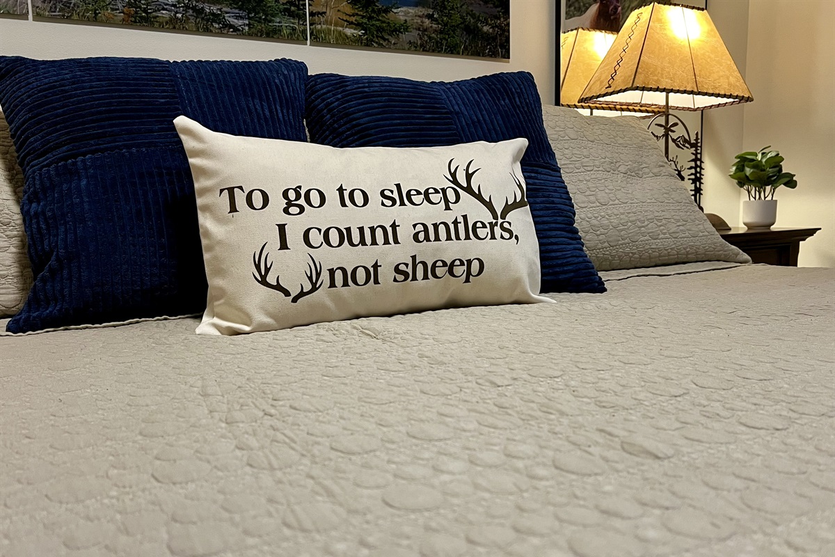 To go to sleep, I count antlers not sheep