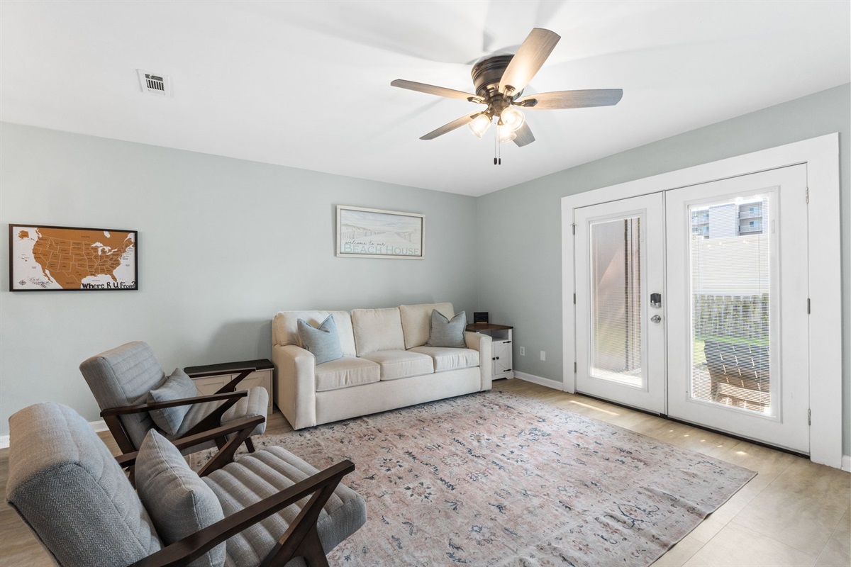 Living Room with Queen Sleeper Sofa