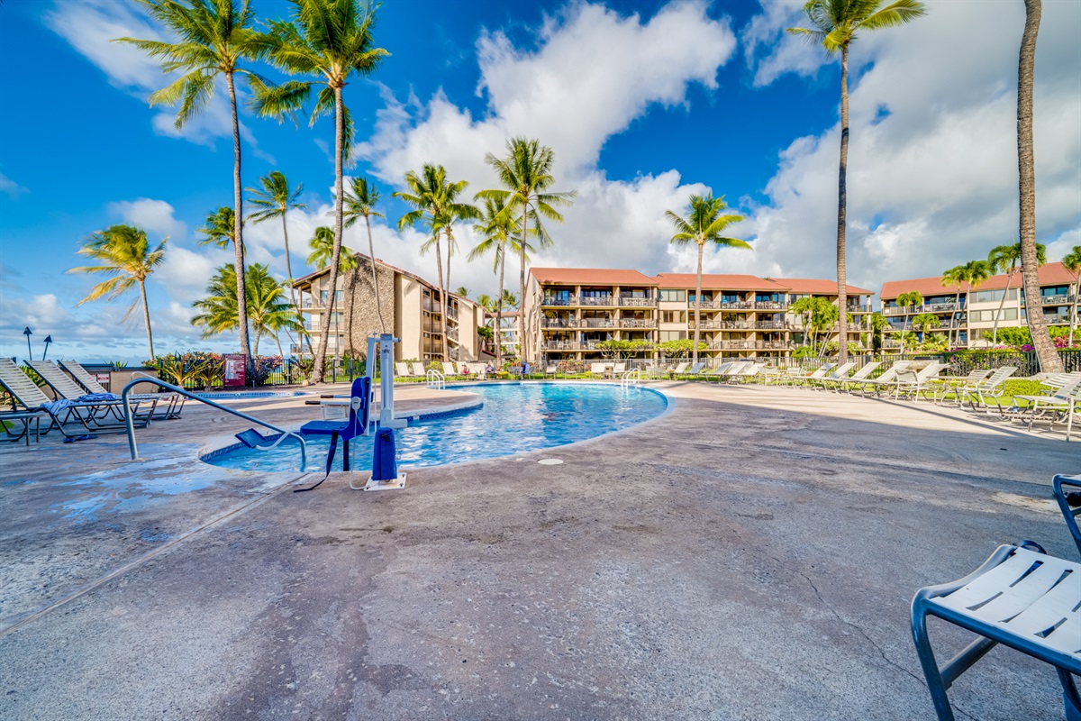 Refreshing pool with ocean views