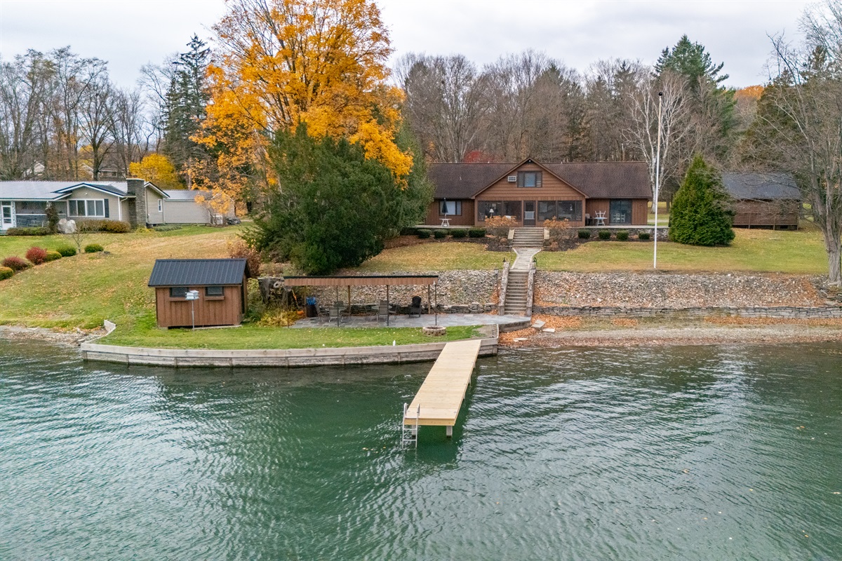 Aerial view of main house
