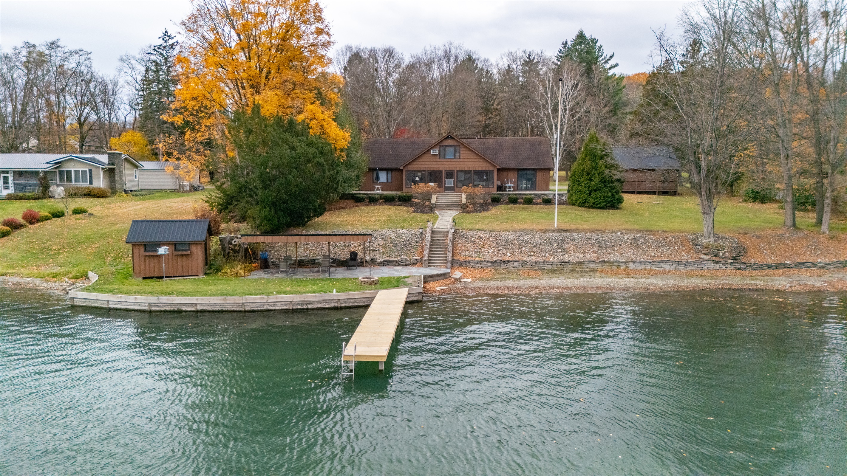 Aerial view of main house