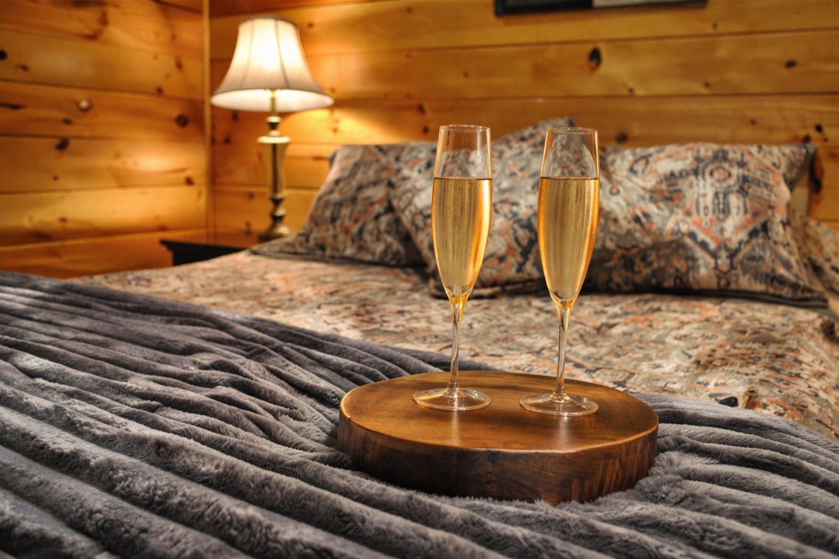 Wake up to some champagne in the Smokies!