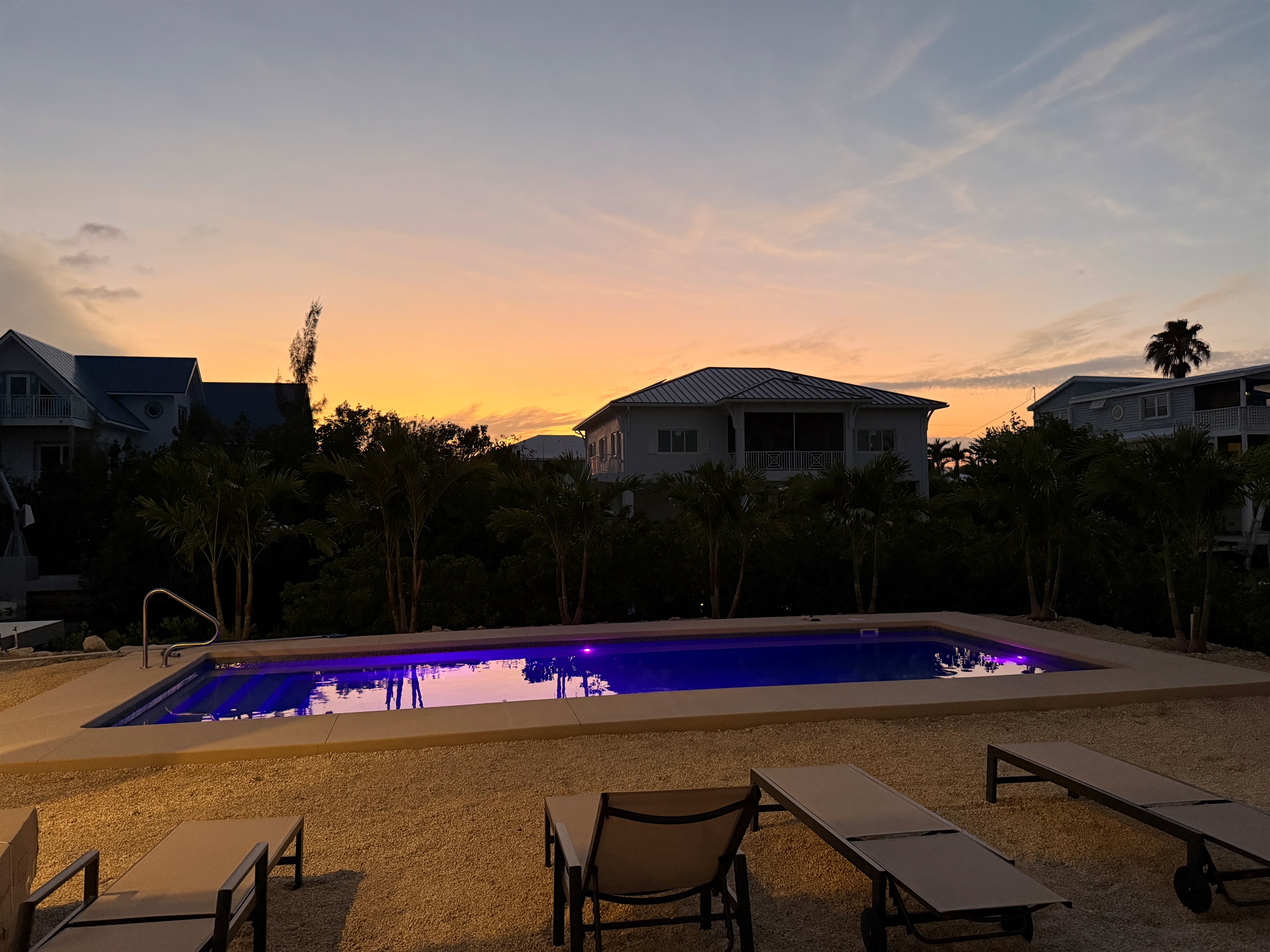 Evening pool
