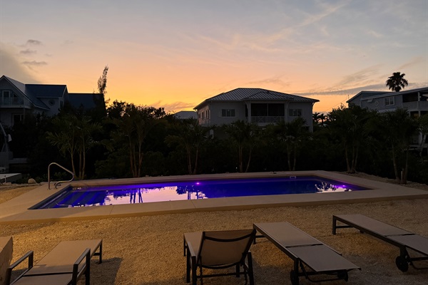 Evening pool
