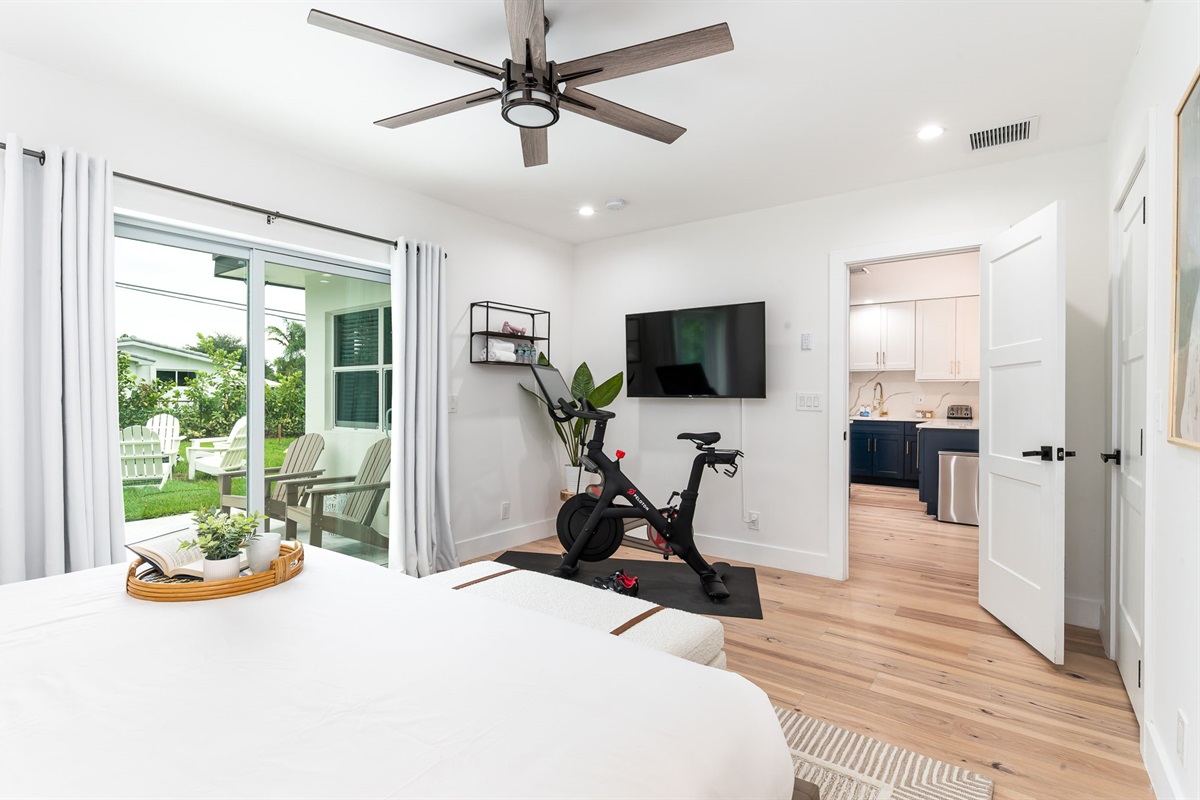 Enjoy a Peloton ride anytime&mdash;just bring your gear and log in.