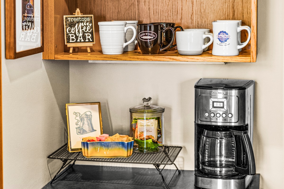 Cozy up to the views with a warm cup of coffee in the morning to start your day.