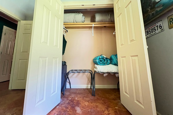 Plenty of Closet Space for our ‘staying a bit longer’ guests