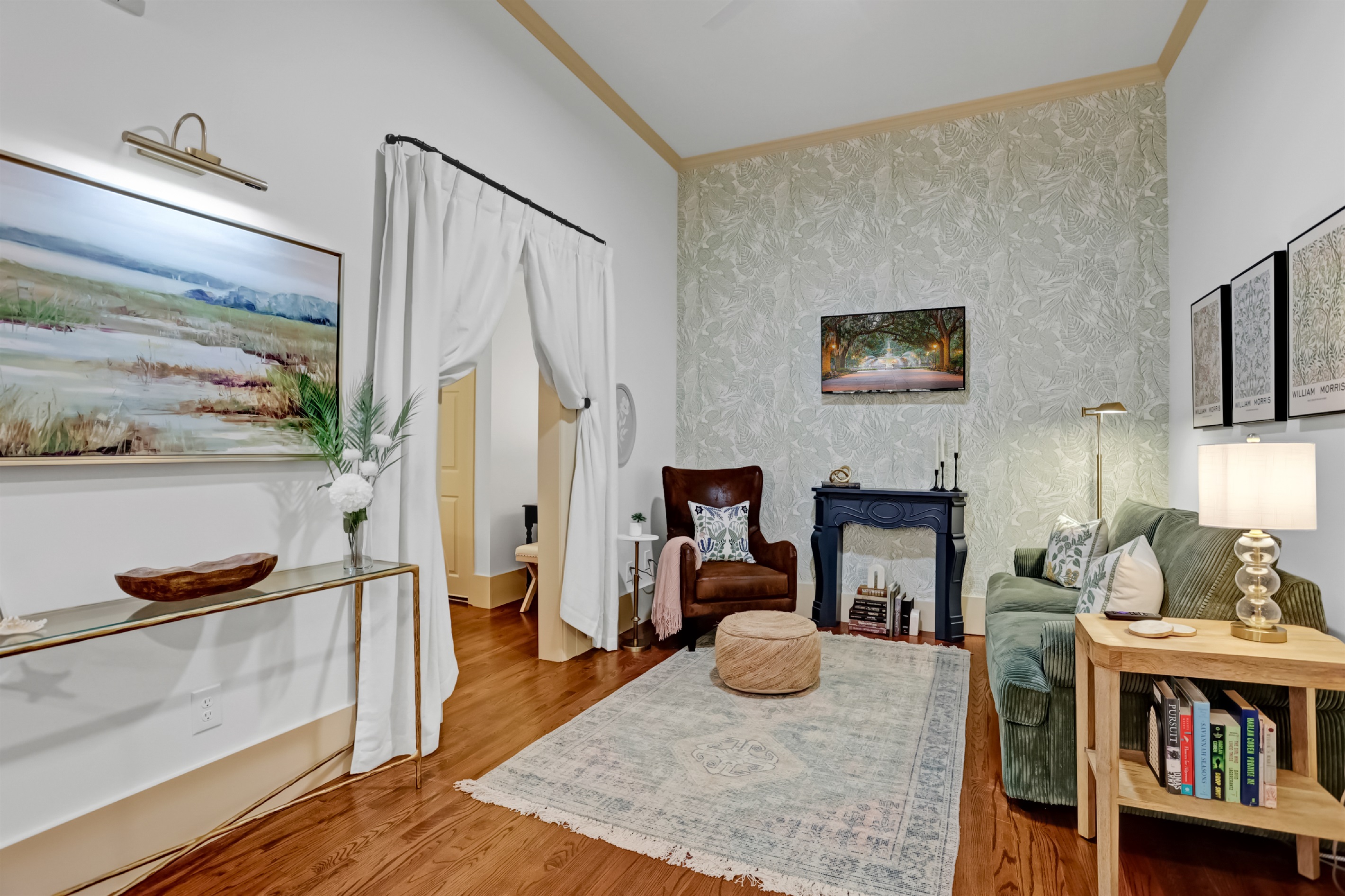 Enjoy the open layout that flows from living room to kitchen.