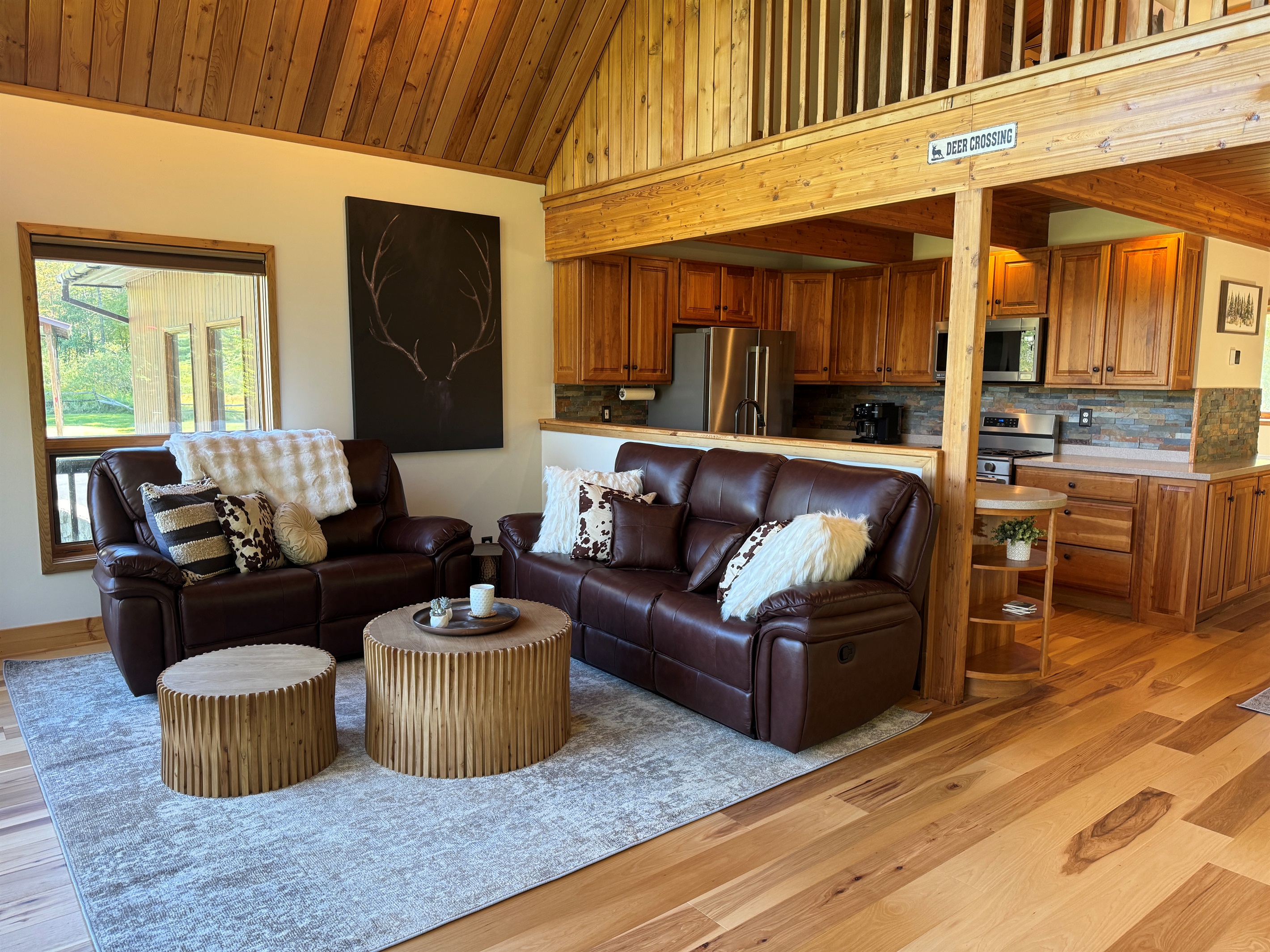 Cozy couches in the Great room