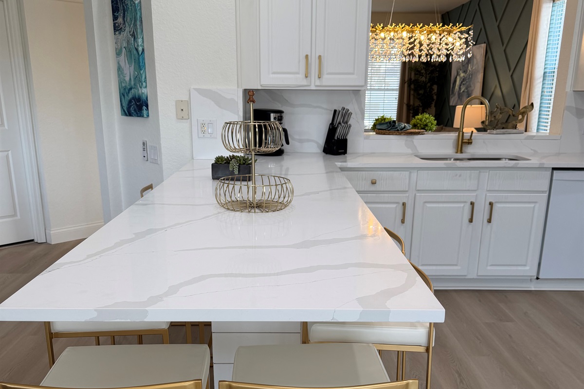 Extended Kitchen Island for extra seating