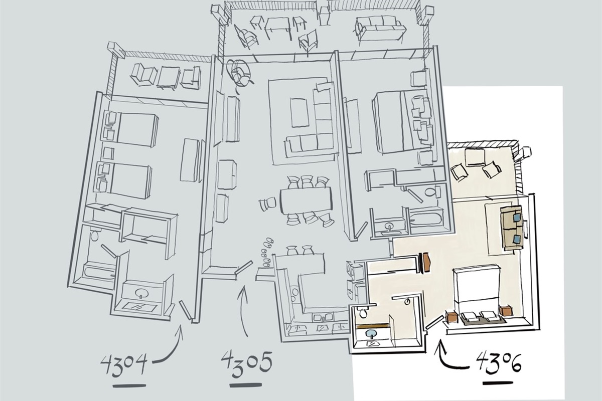 Flexible Hale i Lani floorplan perfect for couples, families, and groups