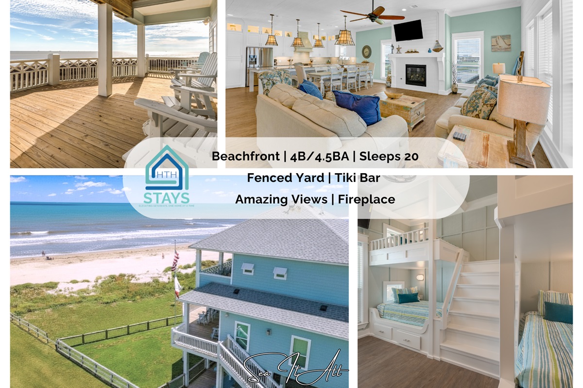 Welcome to Sea It All: A stunning beachfront property featured by HTH Stays. Book your coastal getaway today!