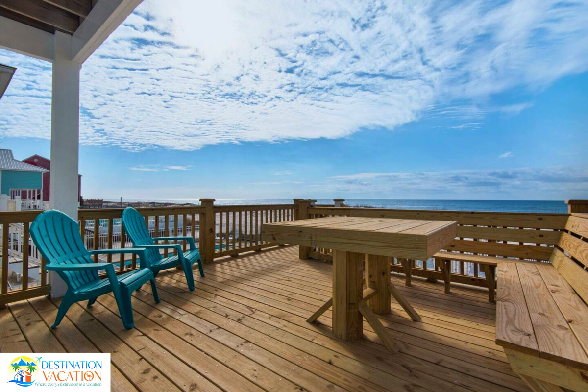 Breathtaking ocean views stretch endlessly beyond the deck.