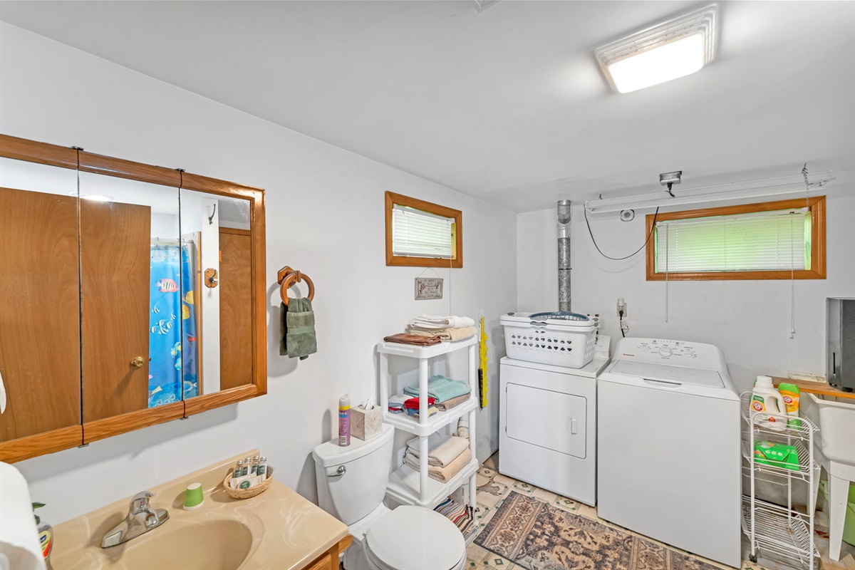 Bottom Floor Bathroom/Laundry