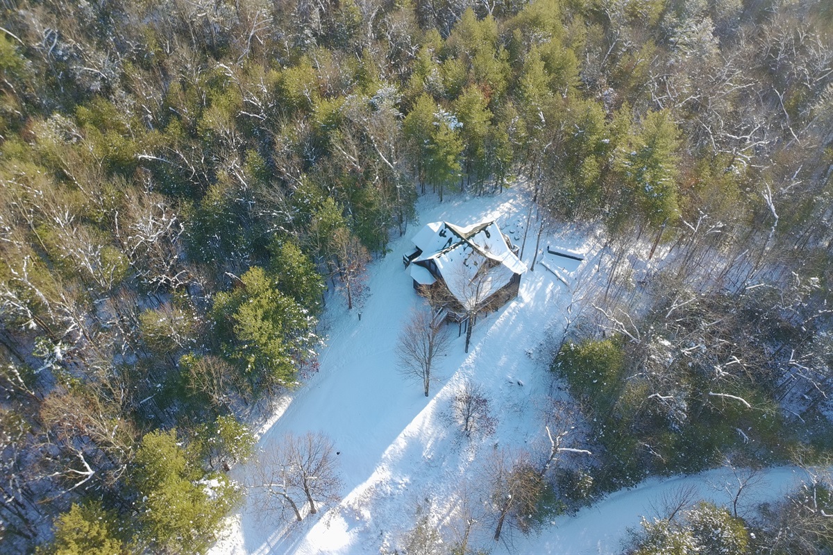 Stay warm and cozy inside and enjoy the magic of winter in the mountains.