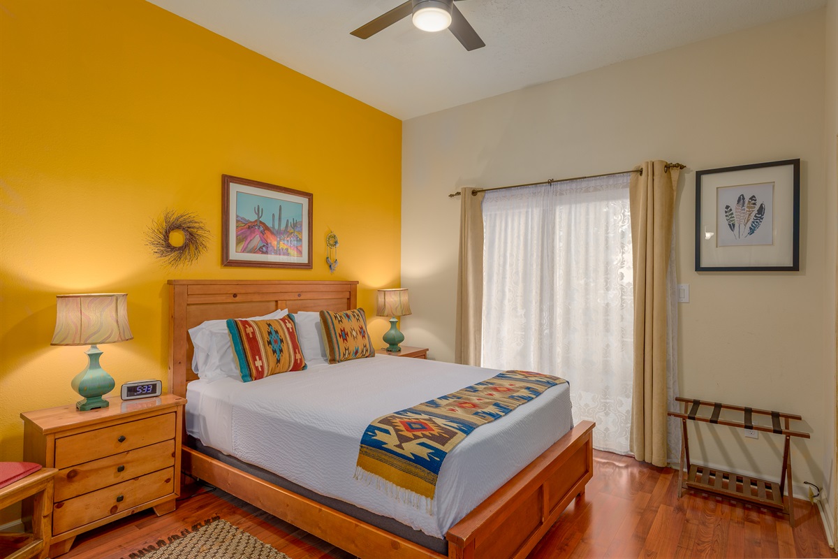 Master bedroom with queen bed