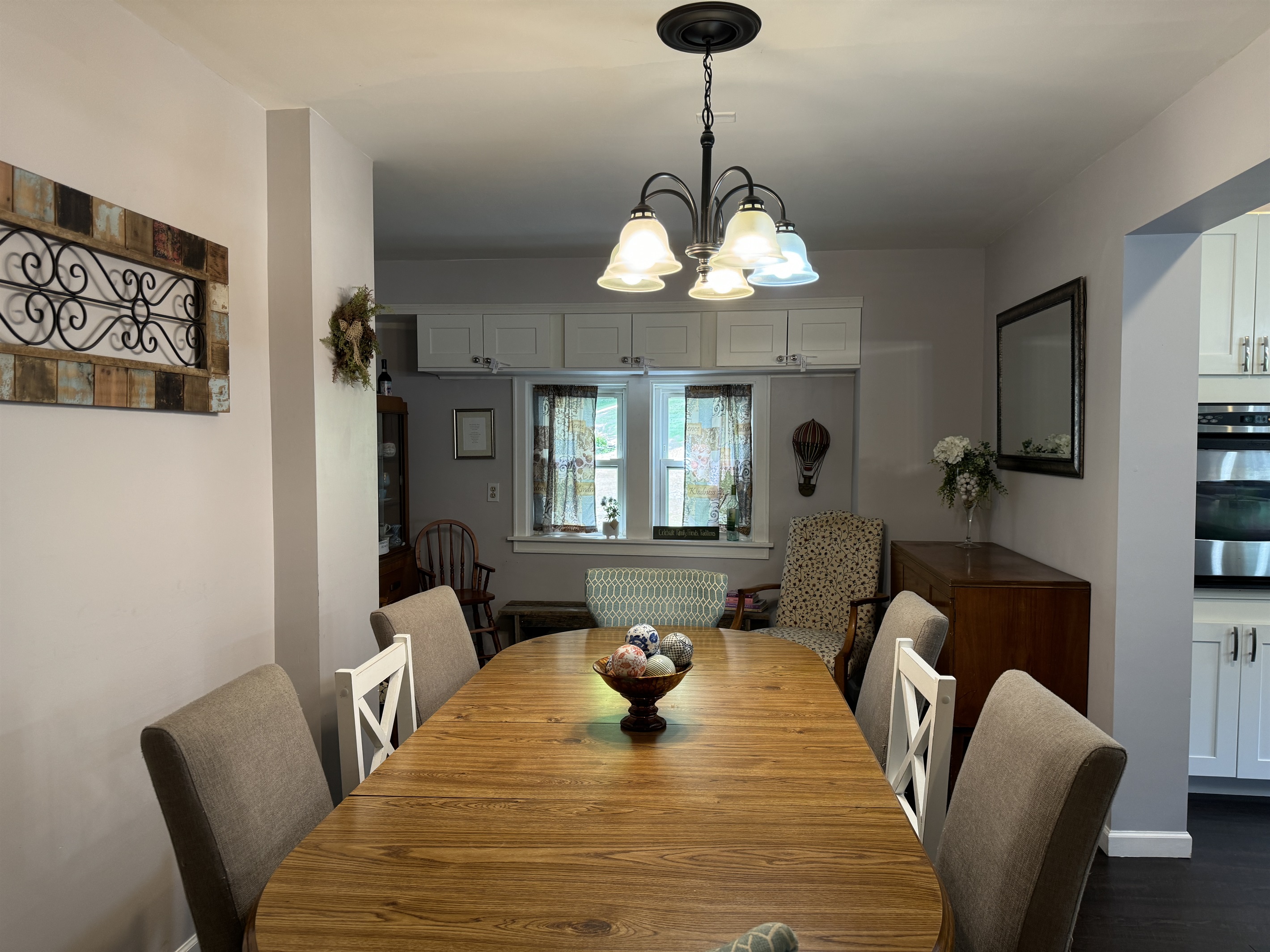 Dining room table with seating for 8