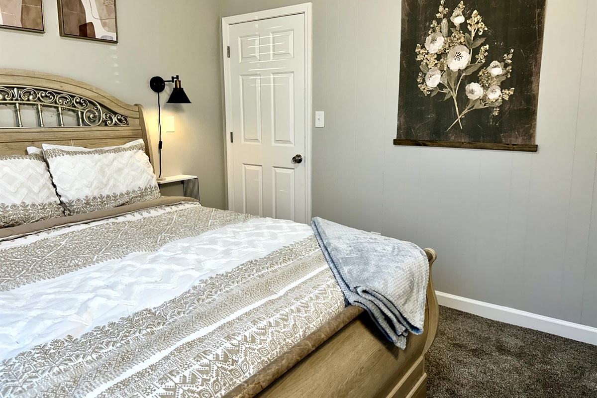 secondary view of one of the two bedrooms