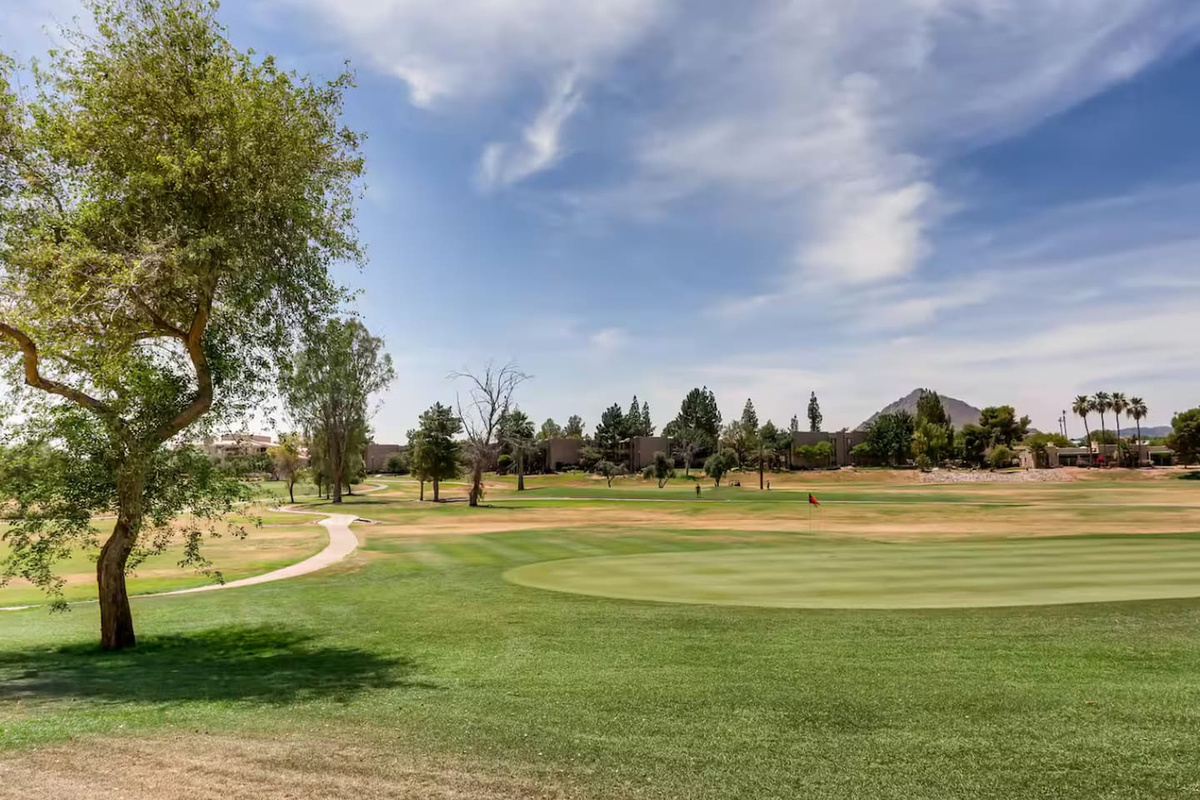 Wide open lawns and mature trees make this a quietly scenic place to call home for a few days.