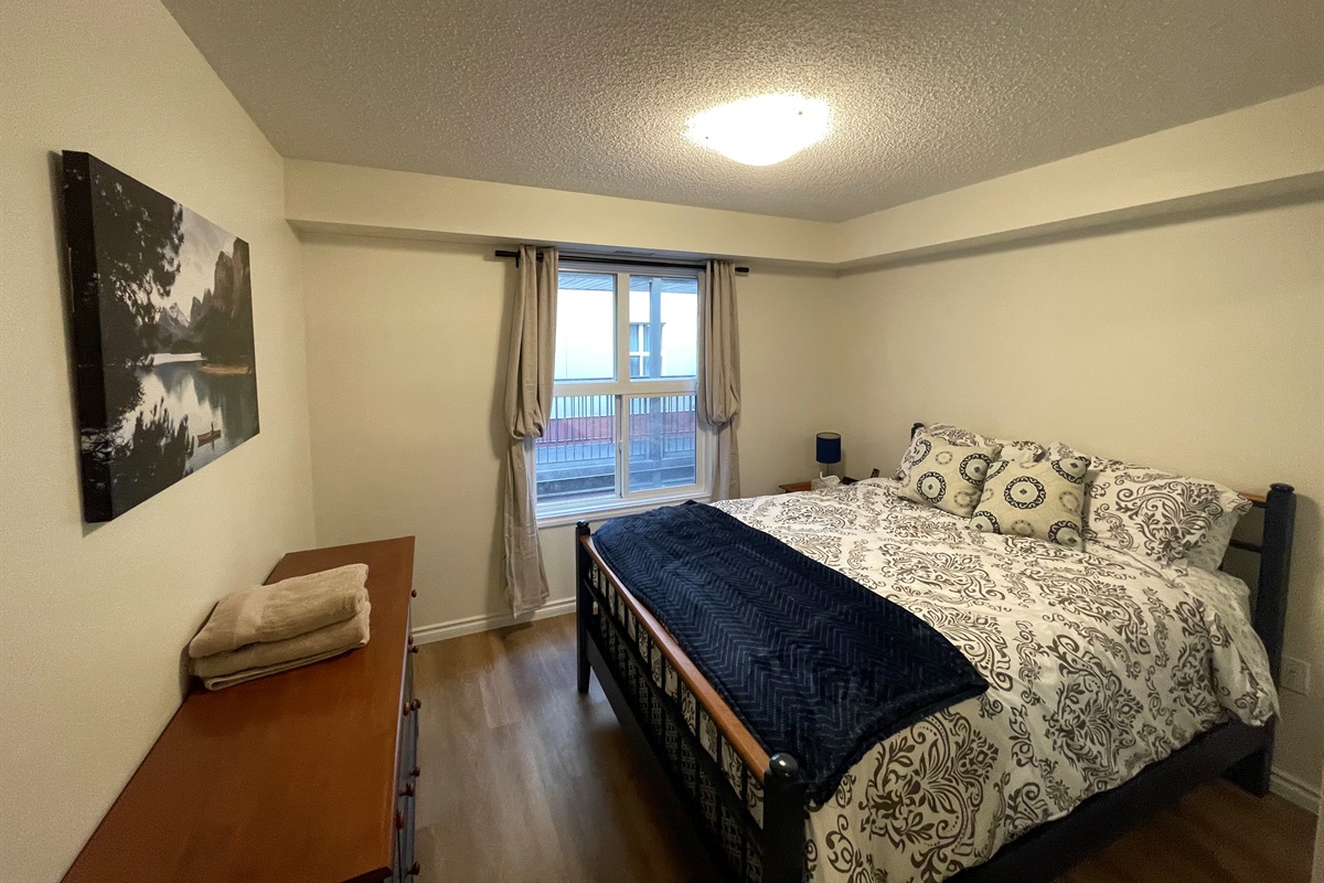 Queen bed and large closet