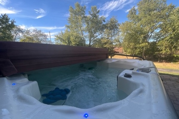Private outdoor hot tub