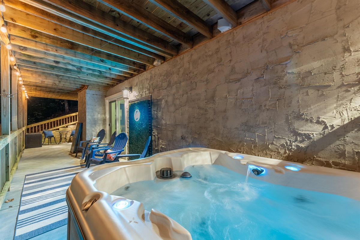 Soak in the hot tub or snap a selfie in front of the neon sign!