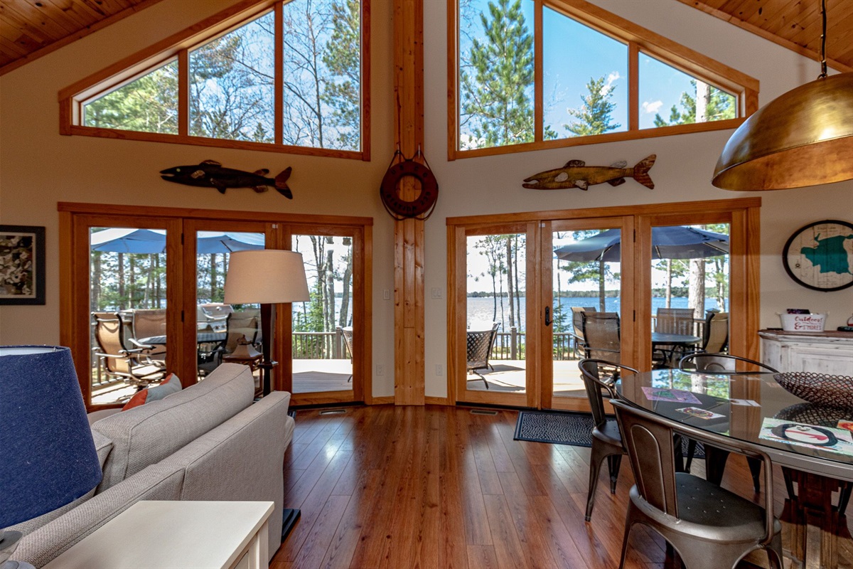 Open Concept Great Room - Stunning Lake Views and Sunsets! (faces west!)