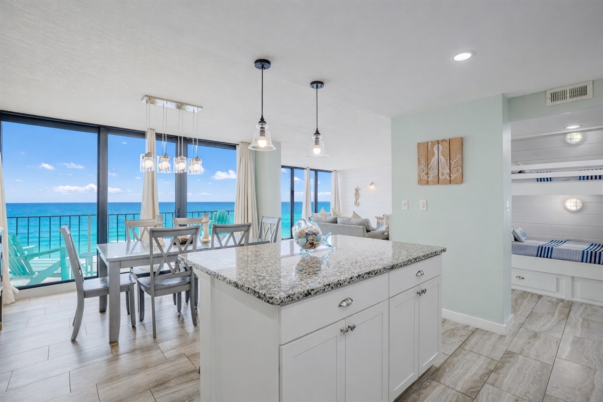 Island in the kitchen