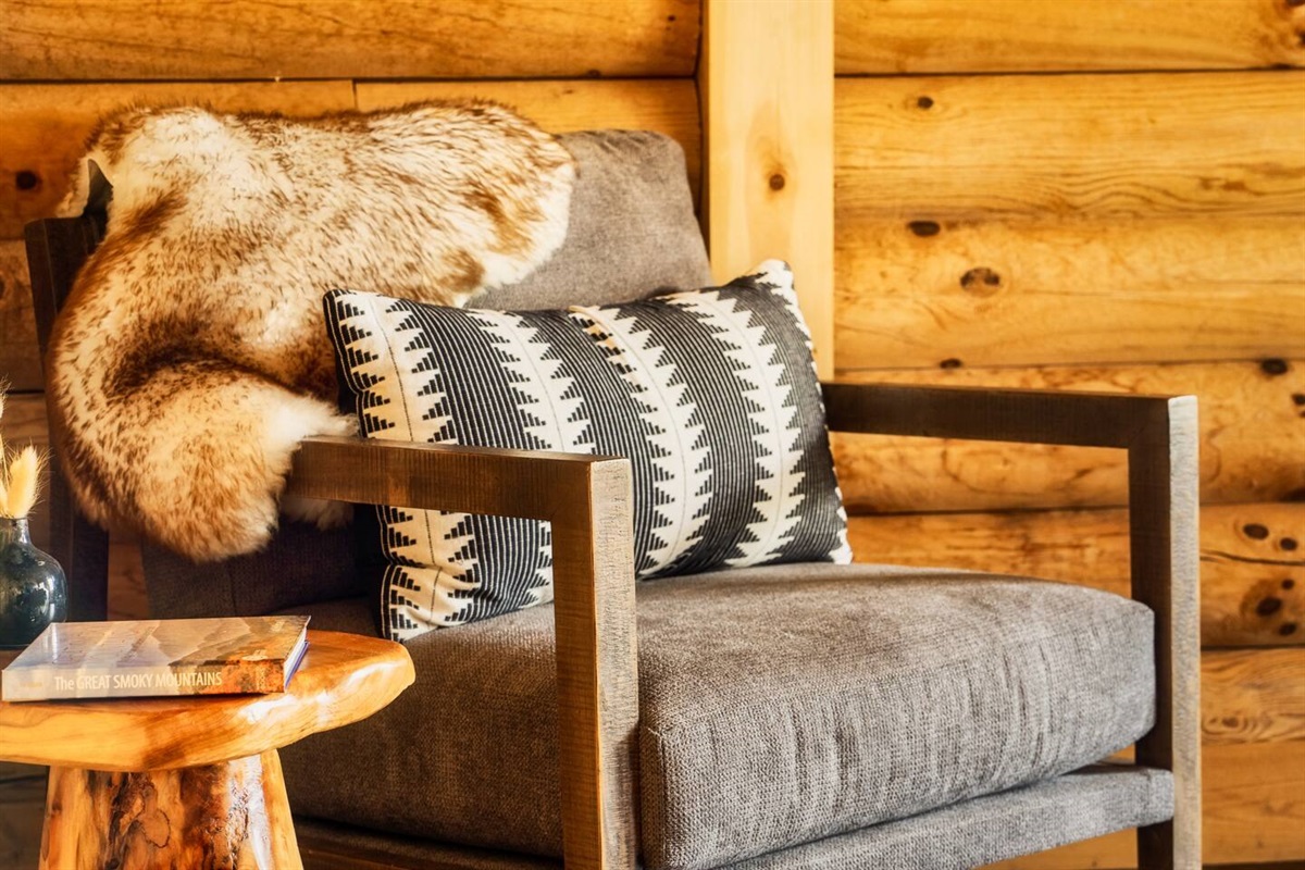Cozy seating area to read a book