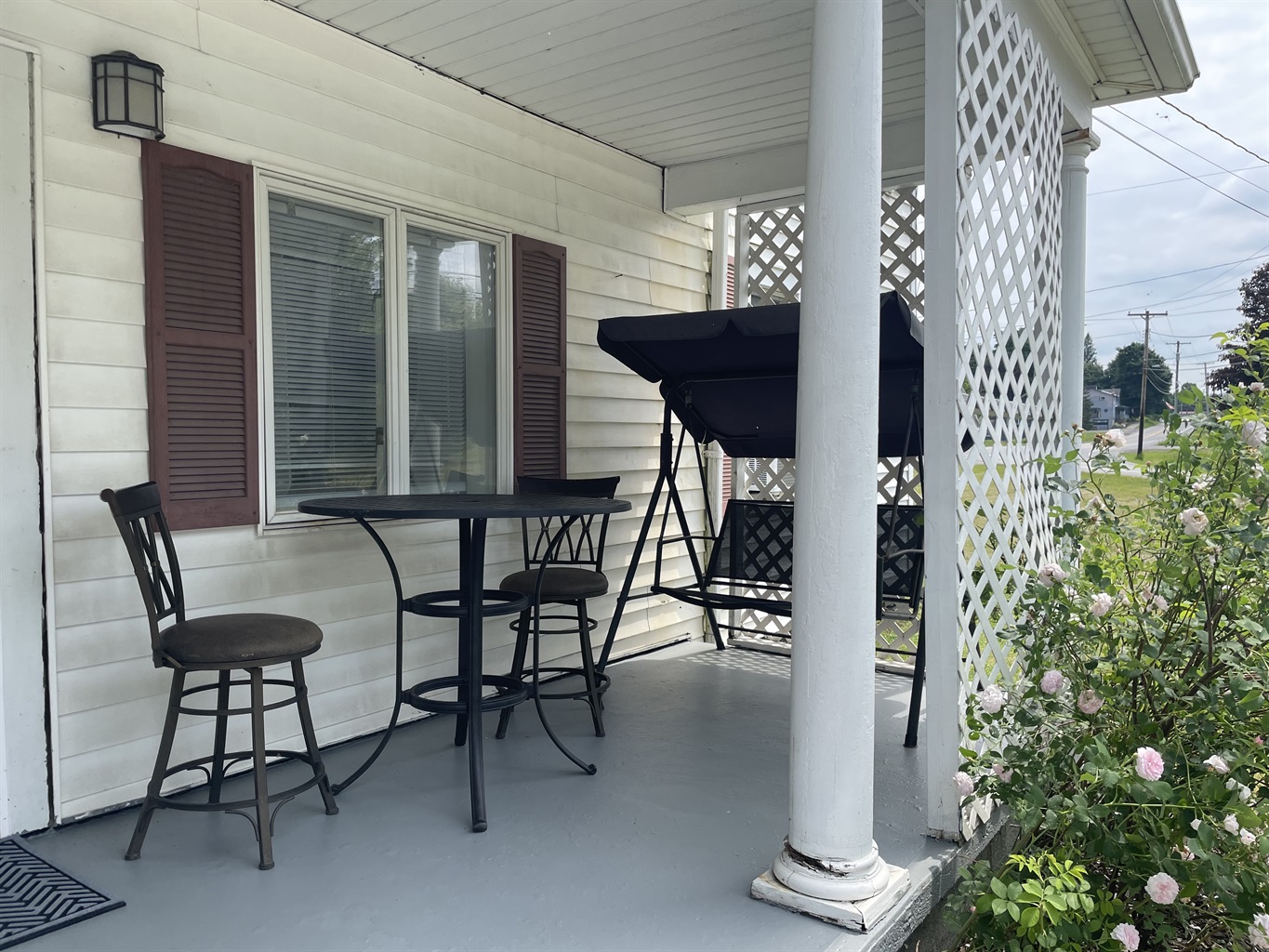 Porch for attached 2 bdrm apartment