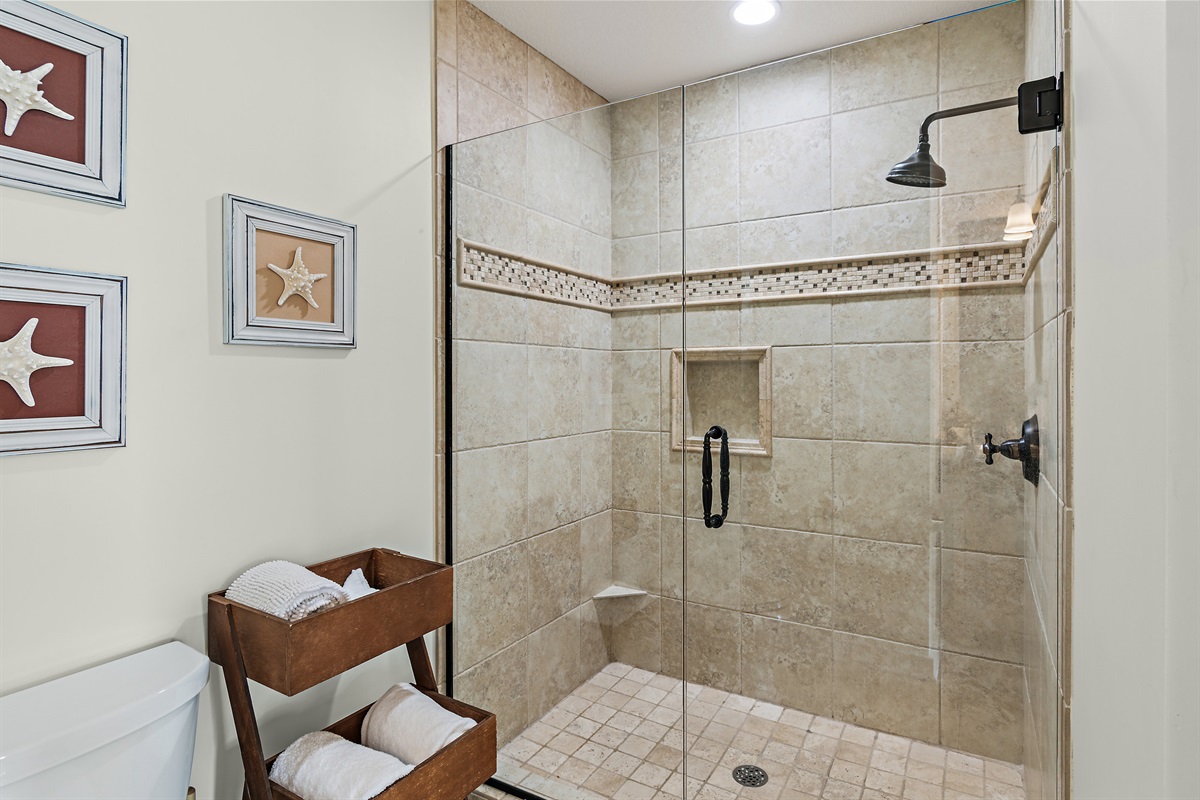 Private Remodeled Bathroom with Walk in Shower for the Master Bedroom