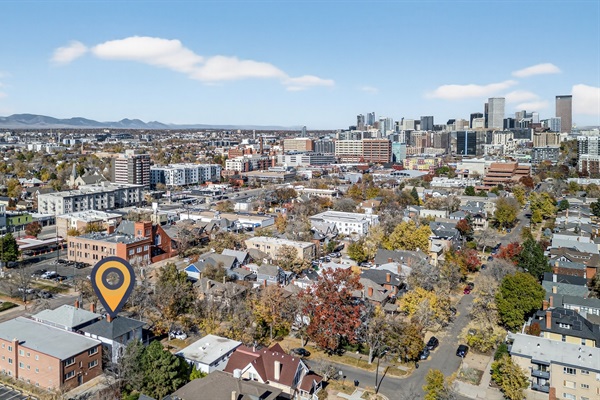 Aerial view of property location