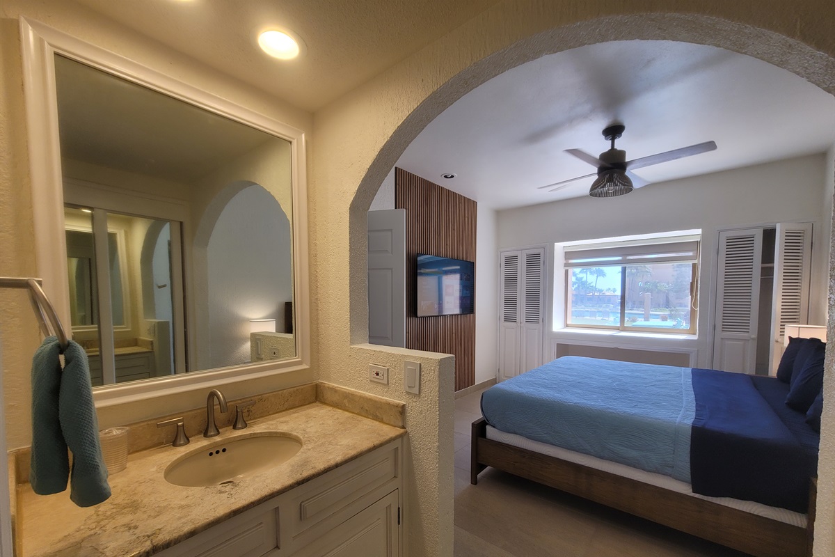 Master bedroom with ensuite bathroom