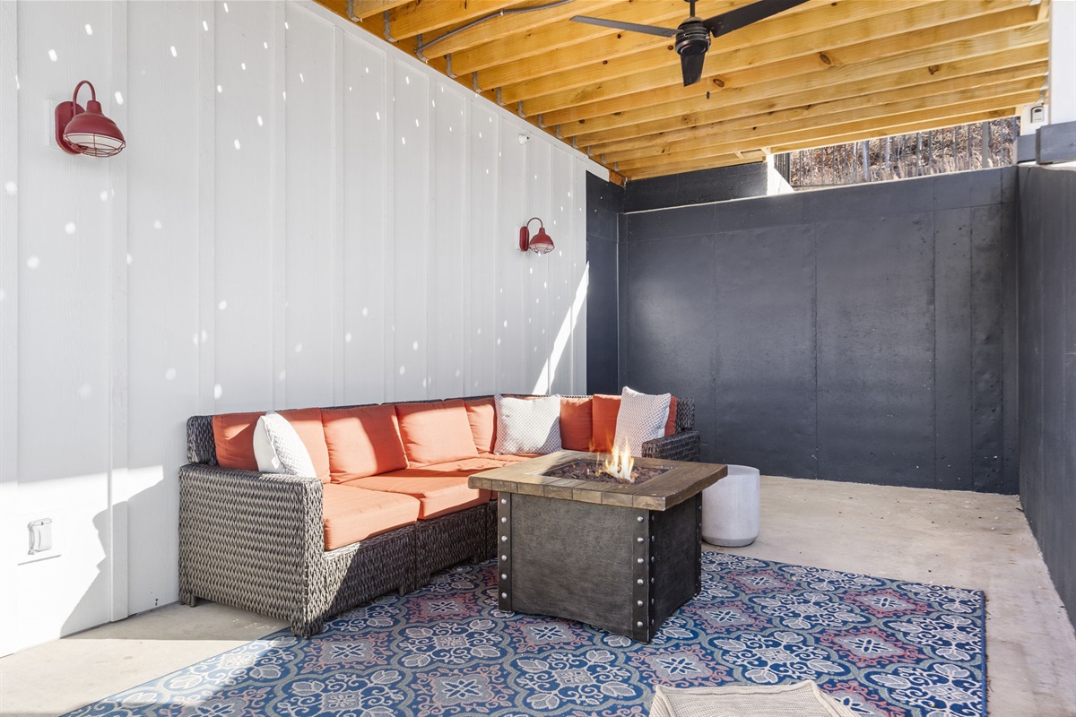 Lower level outdoor seating