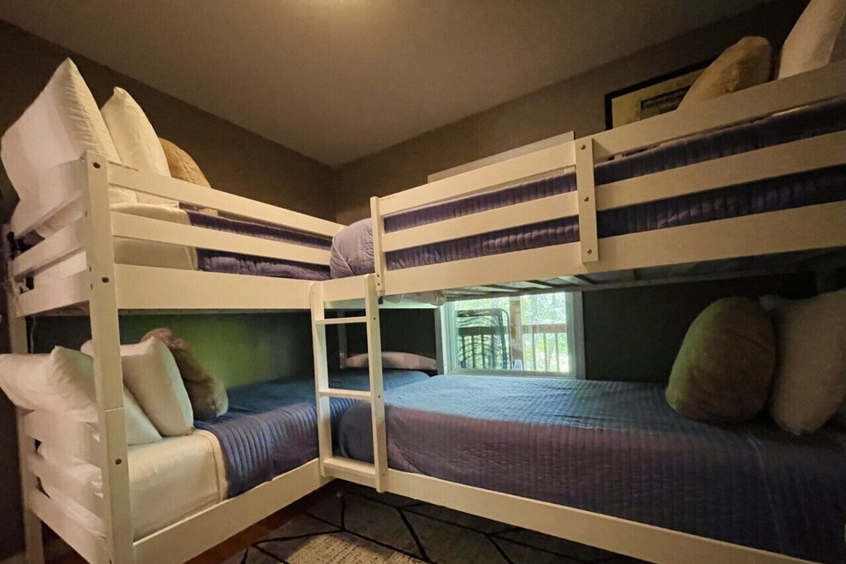 Bedroom 3 has two bunks for a total of 4 twin beds